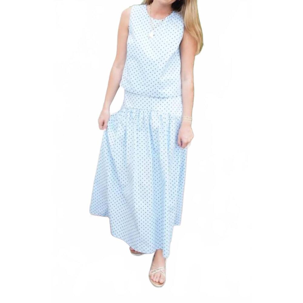 NEW DAY + MOON polka dot maxi skirt in light blue